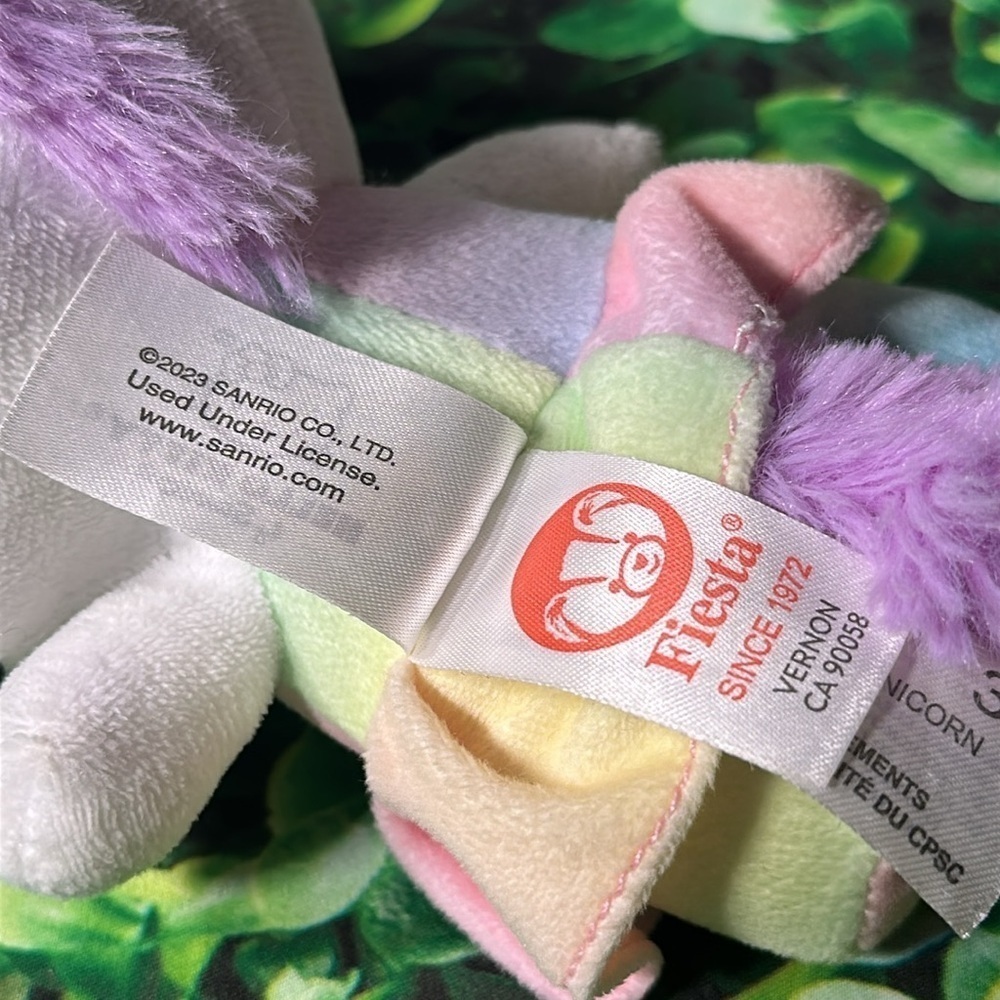 Fiesta Sanrio Hello Kitty Unicorn Flower Plush Toy 7” pastel rainbow - Picture 6 of 14